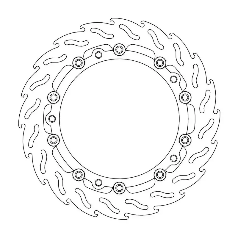 BRAKE ROTOR FLOATING FLAME BLACK