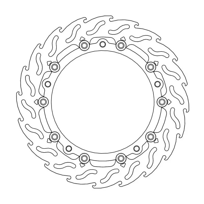 BRAKE ROTOR FLOATING FLAME BLACK