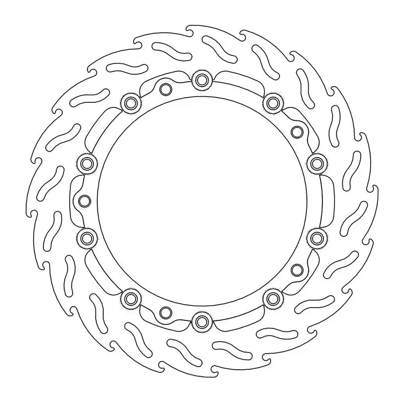 BRAKE ROTOR FLOATING FLAME BLACK