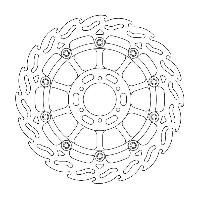 BRAKE ROTOR FLOATING FLAME BLACK