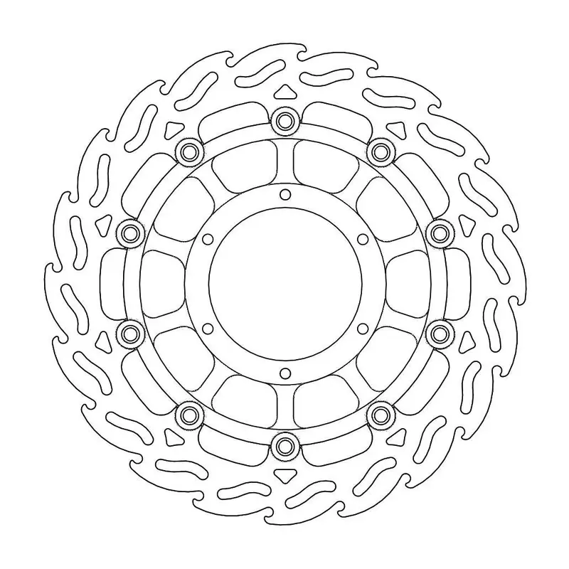 BRAKE ROTOR FLOATING FLAME BLACK