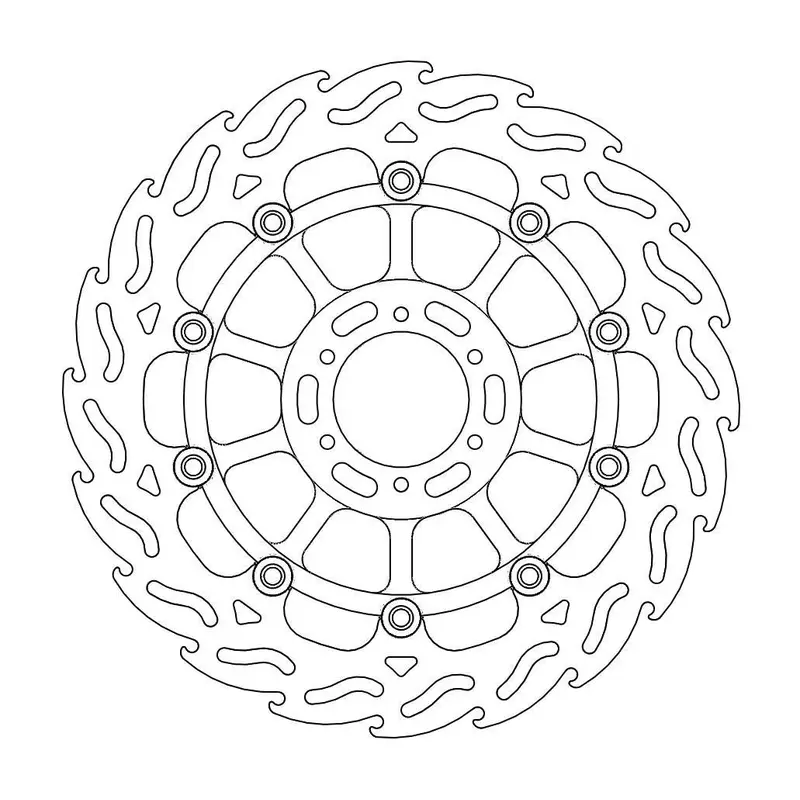 BRAKE ROTOR FLOATING FLAME BLACK