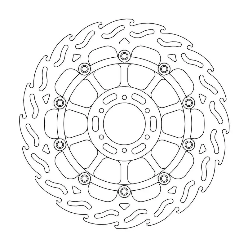 BRAKE ROTOR FLOATING FLAME BLACK