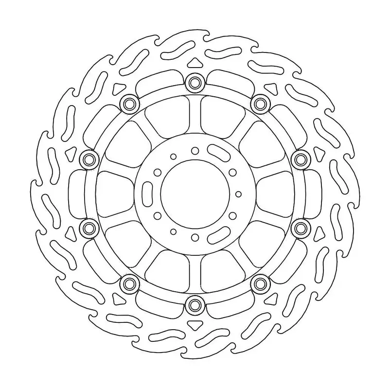 BRAKE ROTOR FLOATING FLAME BLACK