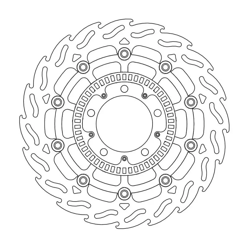 BRAKE ROTOR FLOATING FLAME BLACK