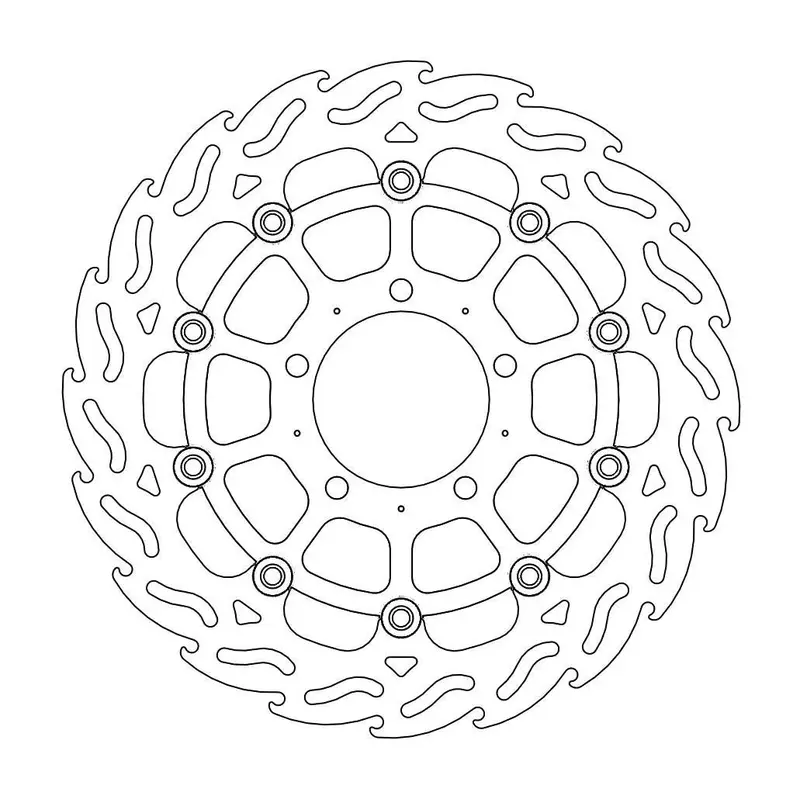 BRAKE ROTOR FLOATING FLAME BLACK