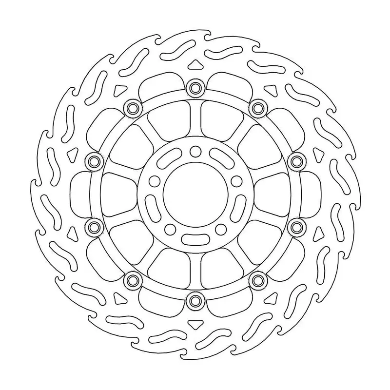 BRAKE ROTOR FLOATING FLAME BLACK