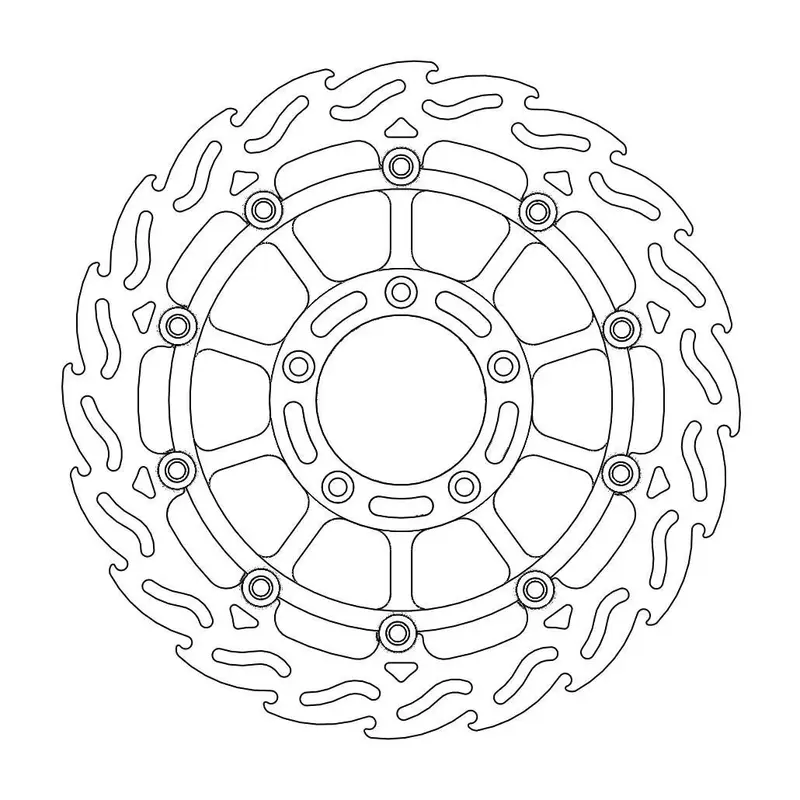 BRAKE ROTOR FLOATING FLAME BLACK