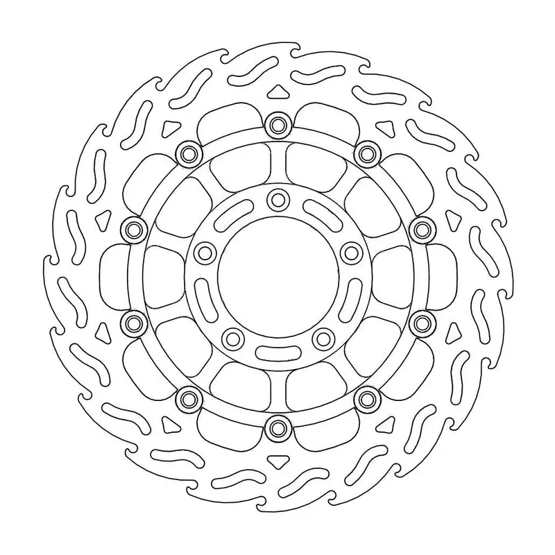 BRAKE ROTOR FLOATING FLAME BLACK