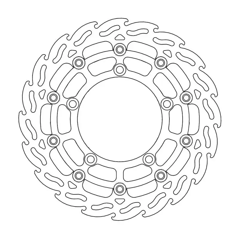 BRAKE ROTOR FLOATING FLAME BLACK