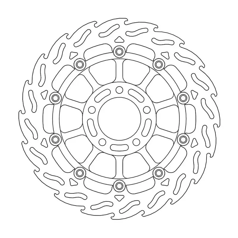 BRAKE ROTOR FLOATING FLAME BLACK