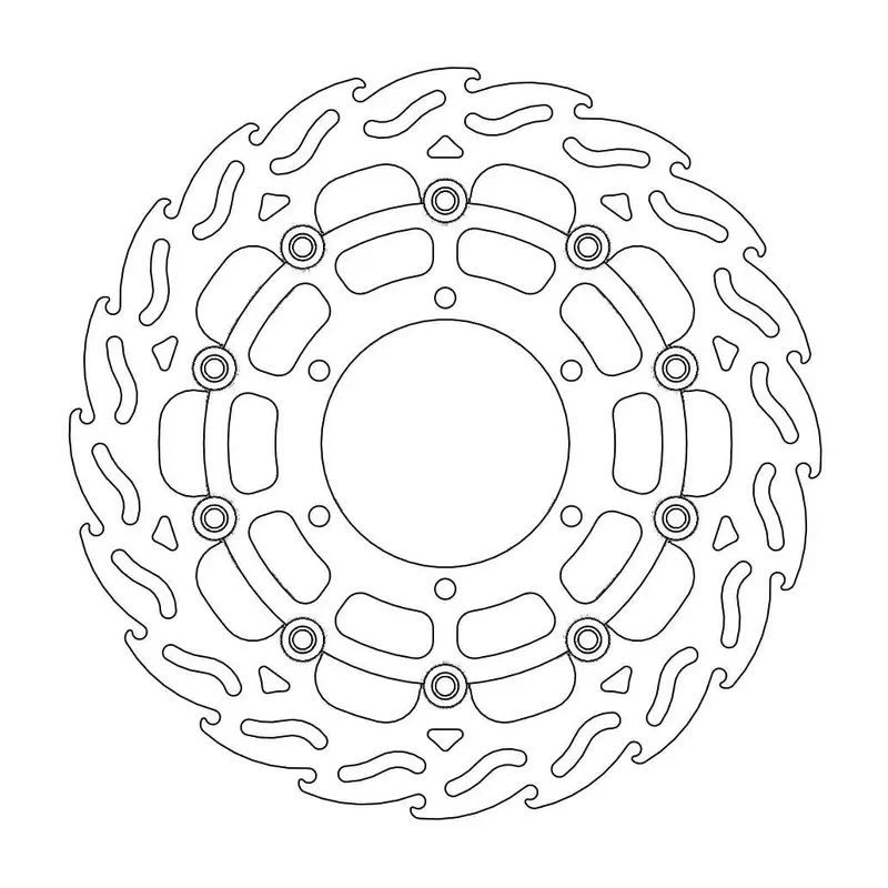 BRAKE ROTOR FLOATING FLAME BLACK