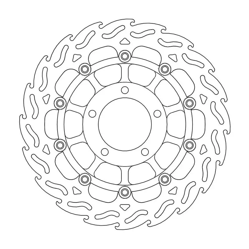 BRAKE ROTOR FLOATING FLAME BLACK