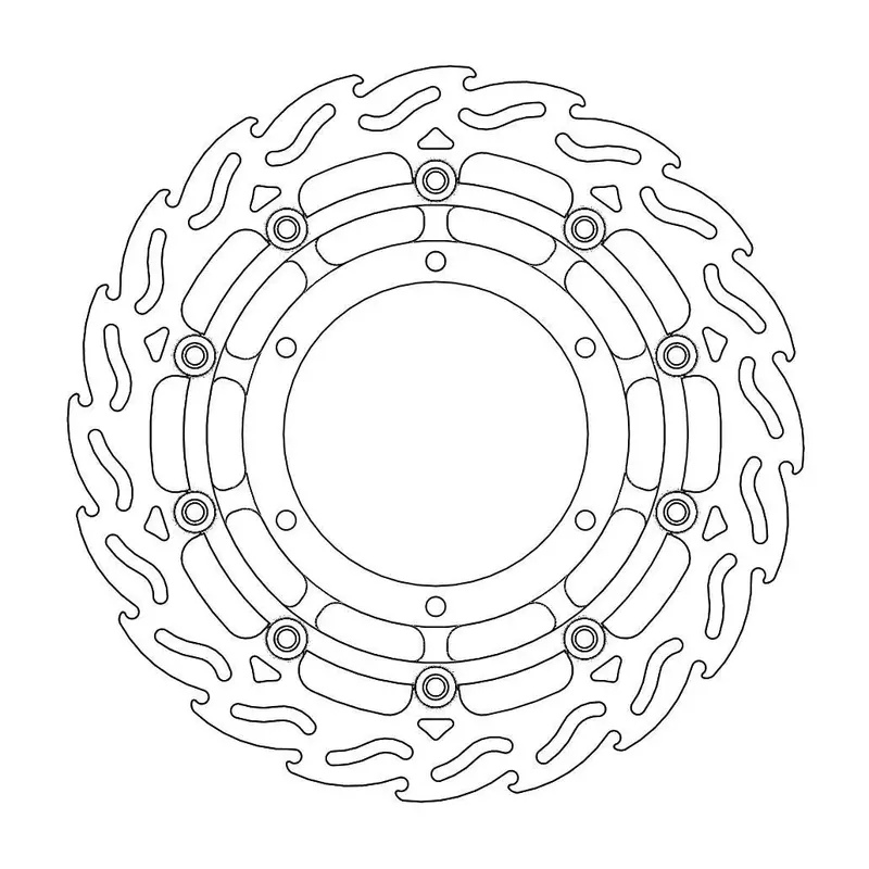 BRAKE ROTOR FLOATING FLAME BLACK