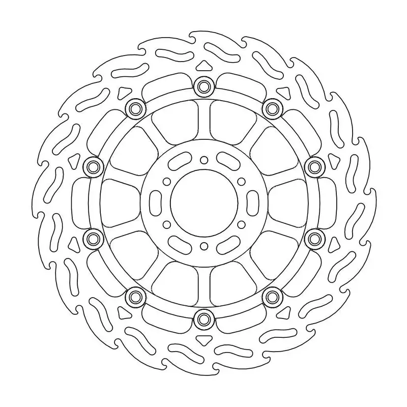 BRAKE ROTOR FLOATING FLAME BLACK