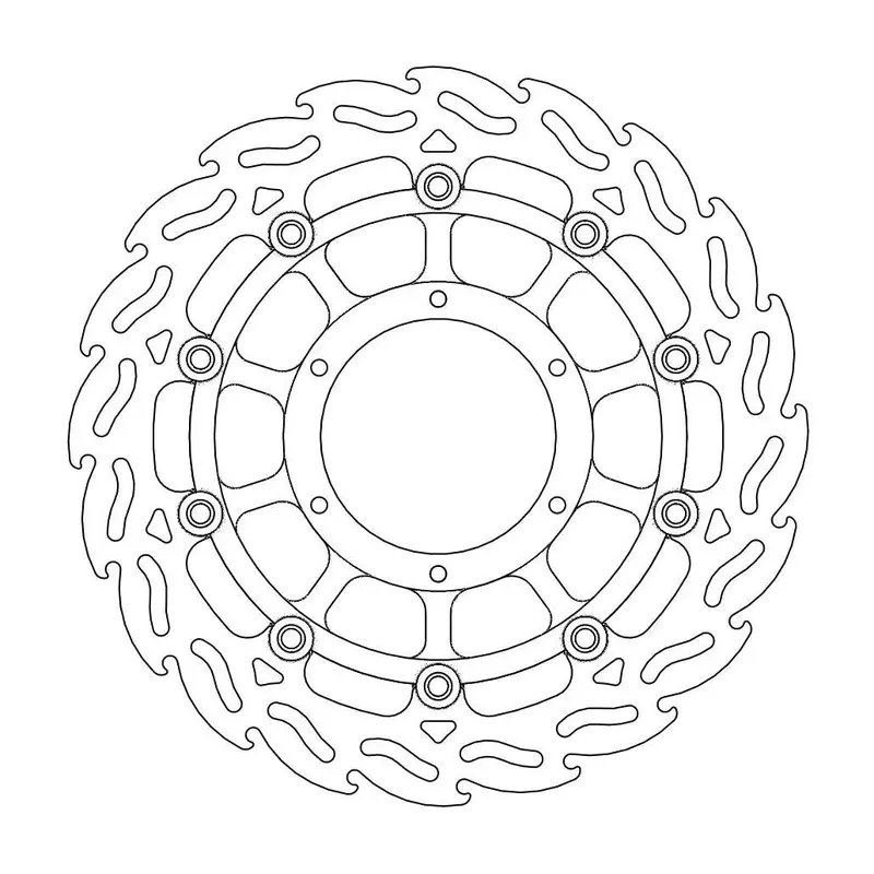 BRAKE ROTOR FLOATING FLAME BLACK