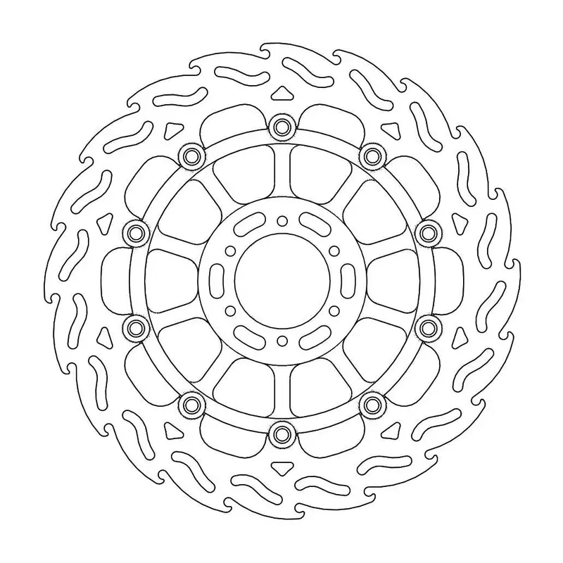 BRAKE ROTOR FLOATING FLAME BLACK