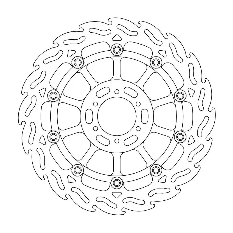 BRAKE ROTOR FLOATING FLAME BLACK