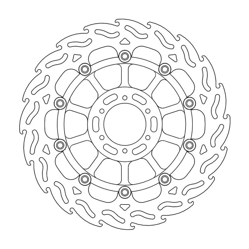 BRAKE ROTOR FLOATING FLAME BLACK