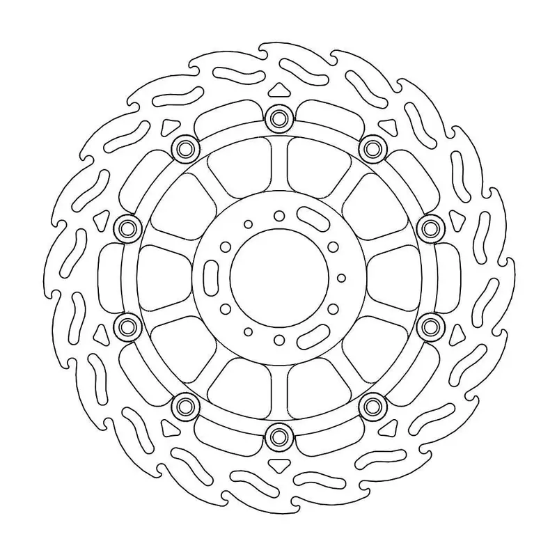 BRAKE ROTOR FLOATING FLAME BLACK