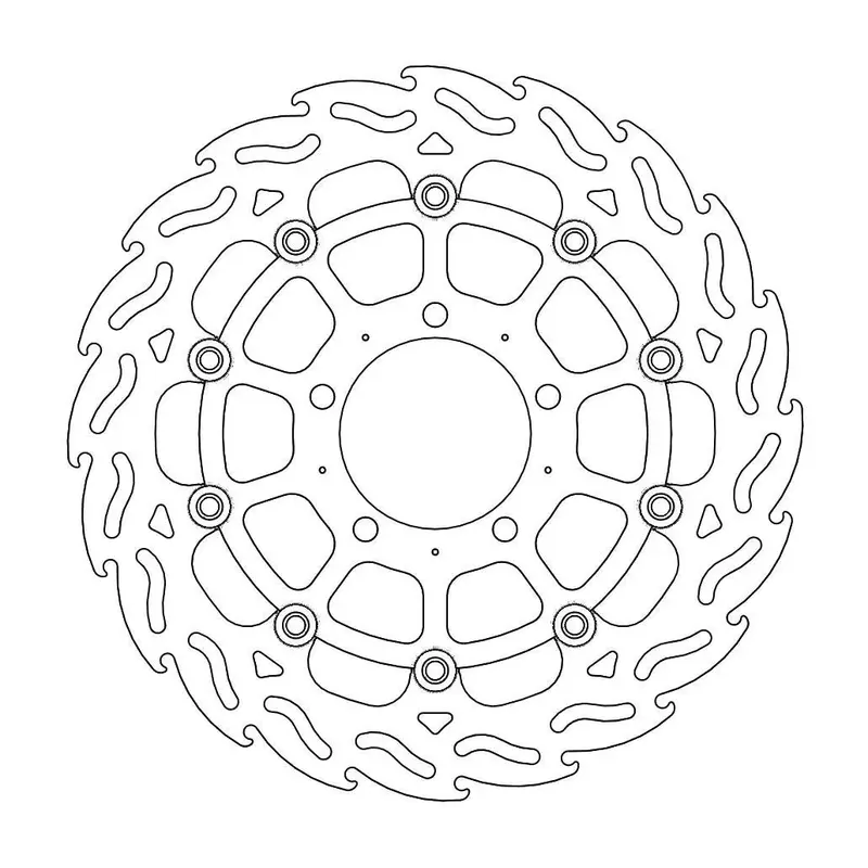 BRAKE ROTOR FLOATING FLAME BLACK