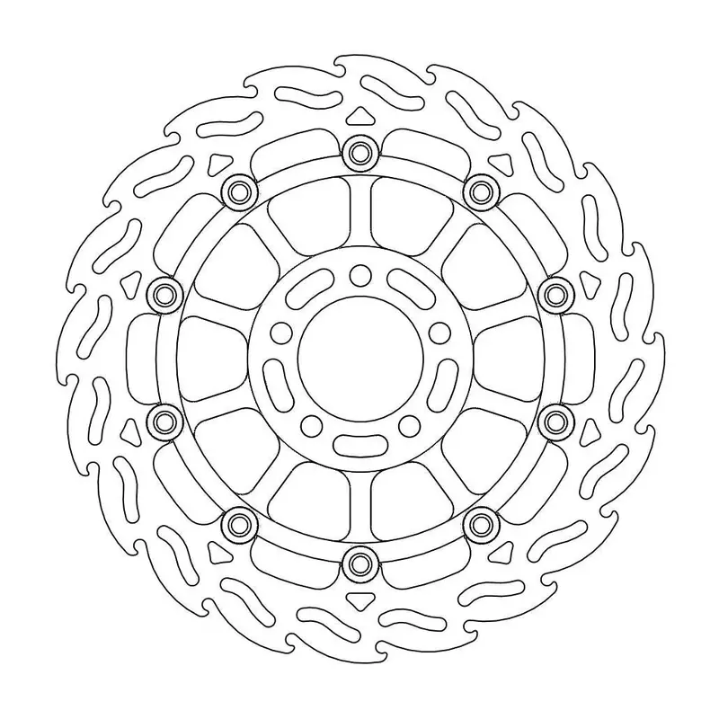 BRAKE ROTOR FLOATING FLAME BLACK