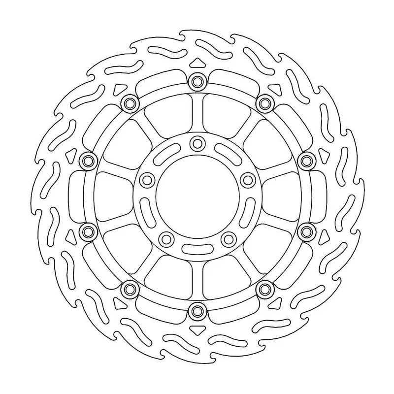 BRAKE ROTOR FLOATING FLAME BLACK