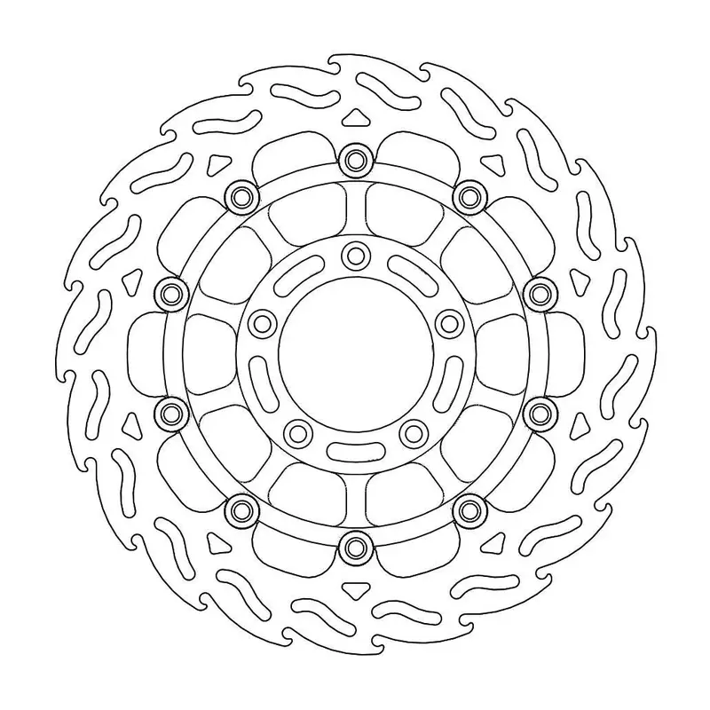 BRAKE ROTOR FLOATING FLAME BLACK