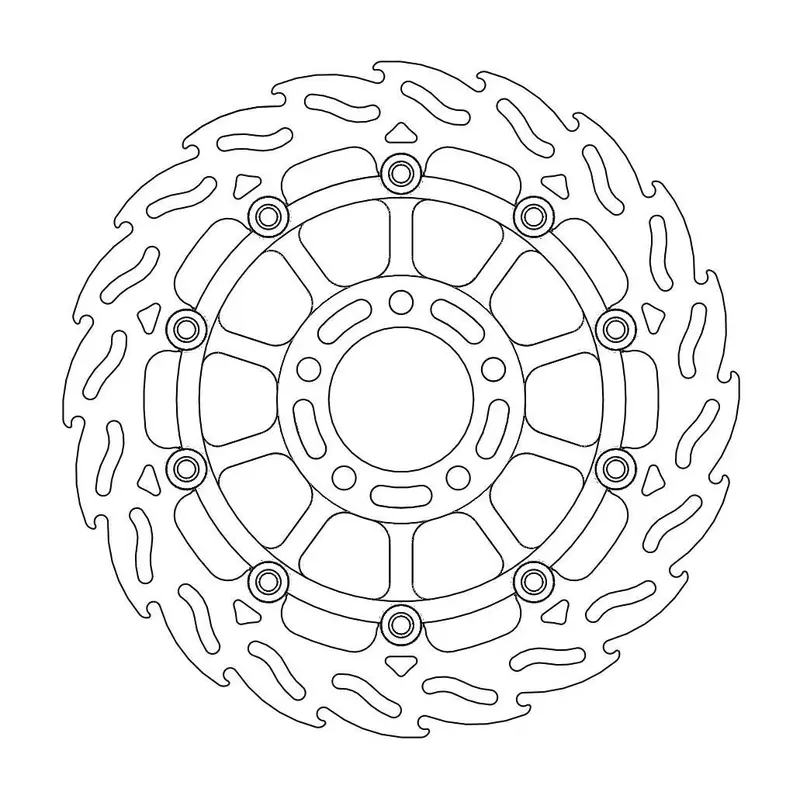 BRAKE ROTOR FLOATING FLAME BLACK