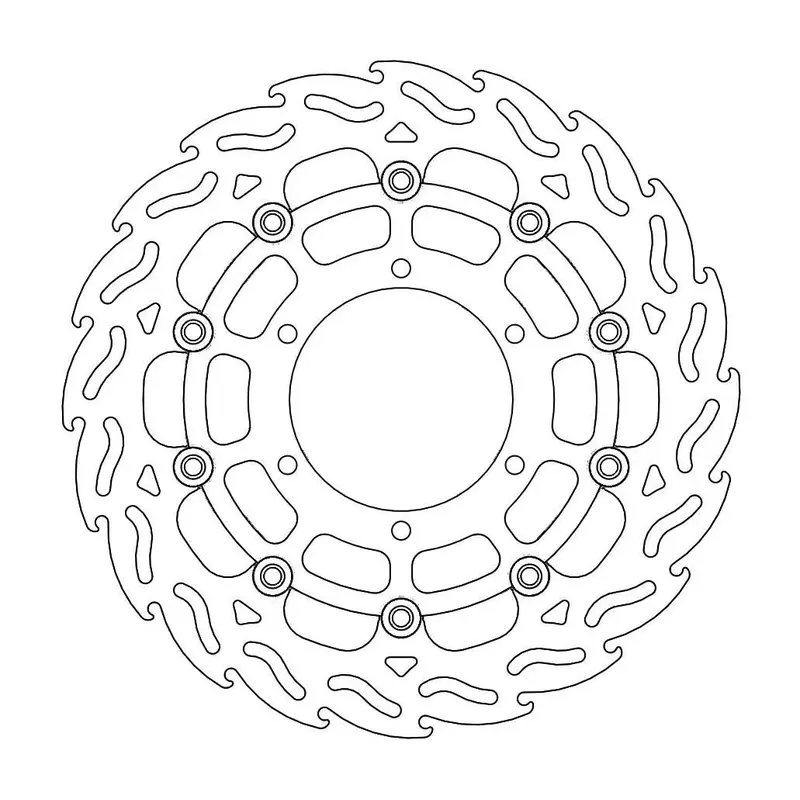 BRAKE ROTOR FLOATING FLAME BLACK