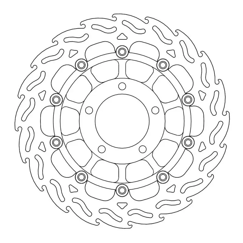 BRAKE ROTOR FLOATING FLAME BLACK