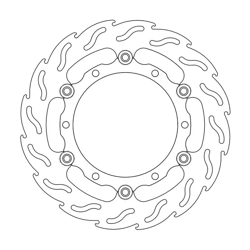 BRAKE ROTOR FLOATING FLAME BLACK