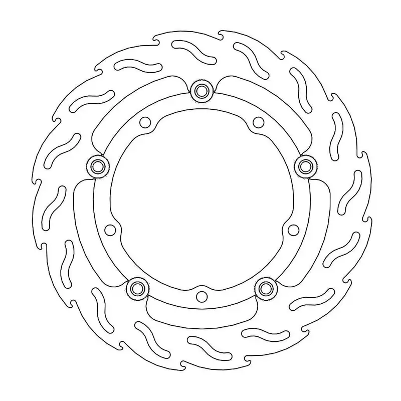 BRAKE ROTOR FLOATING FLAME BLACK