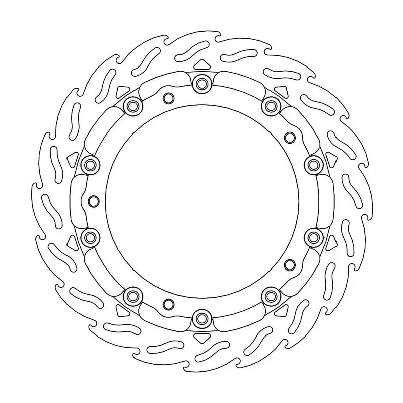 BRAKE ROTOR FLOATING FLAME BLACK