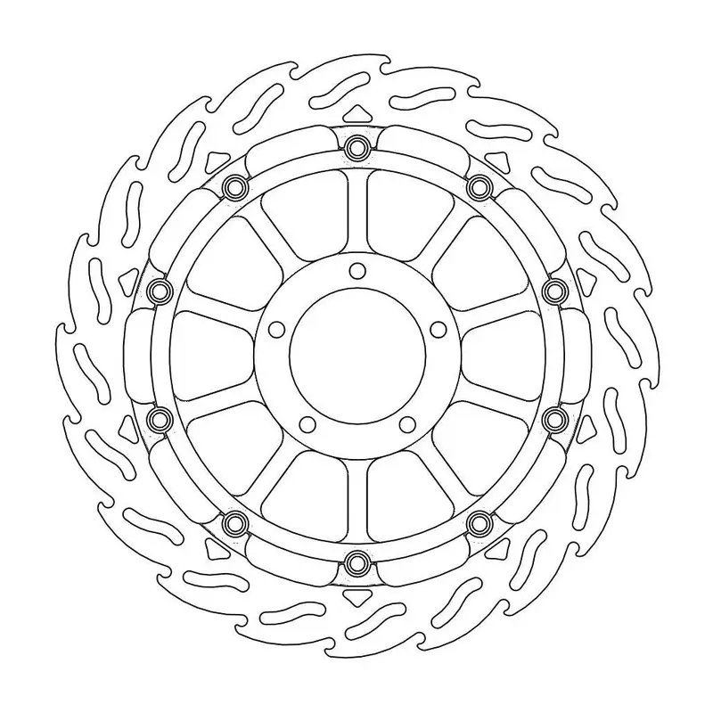 BRAKE ROTOR FLOATING FLAME BLACK