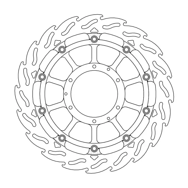 BRAKE ROTOR FLOATING FLAME BLACK