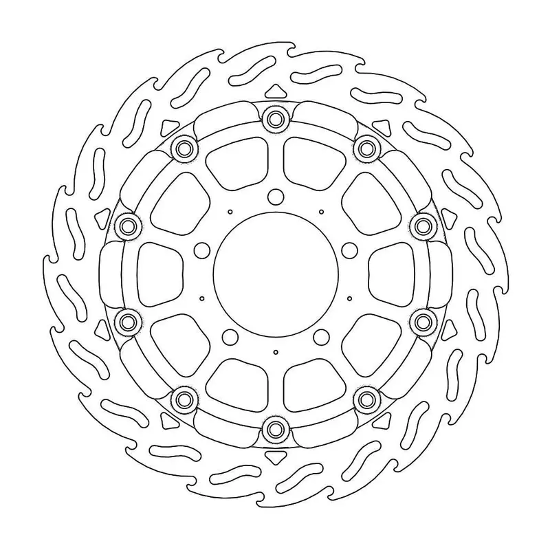BRAKE ROTOR FLOATING FLAME BLACK
