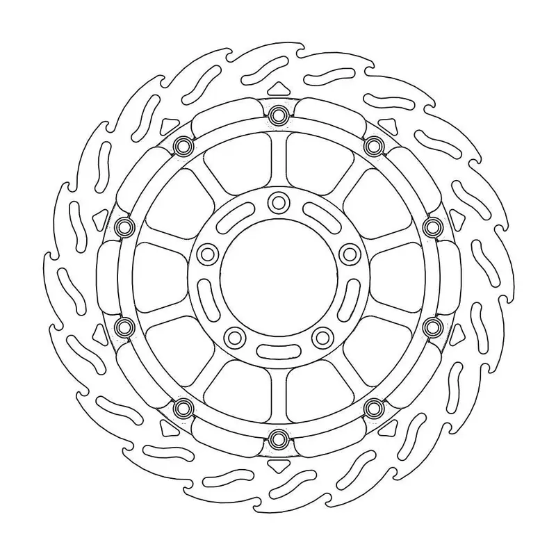 BRAKE ROTOR FLOATING FLAME BLACK