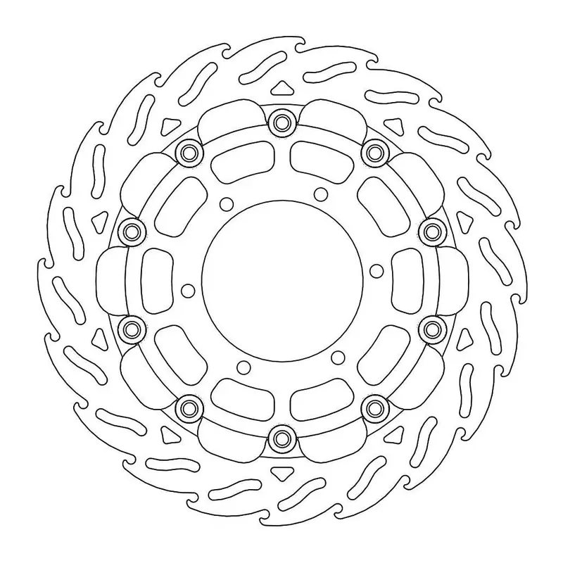BRAKE ROTOR FLOATING FLAME BLACK