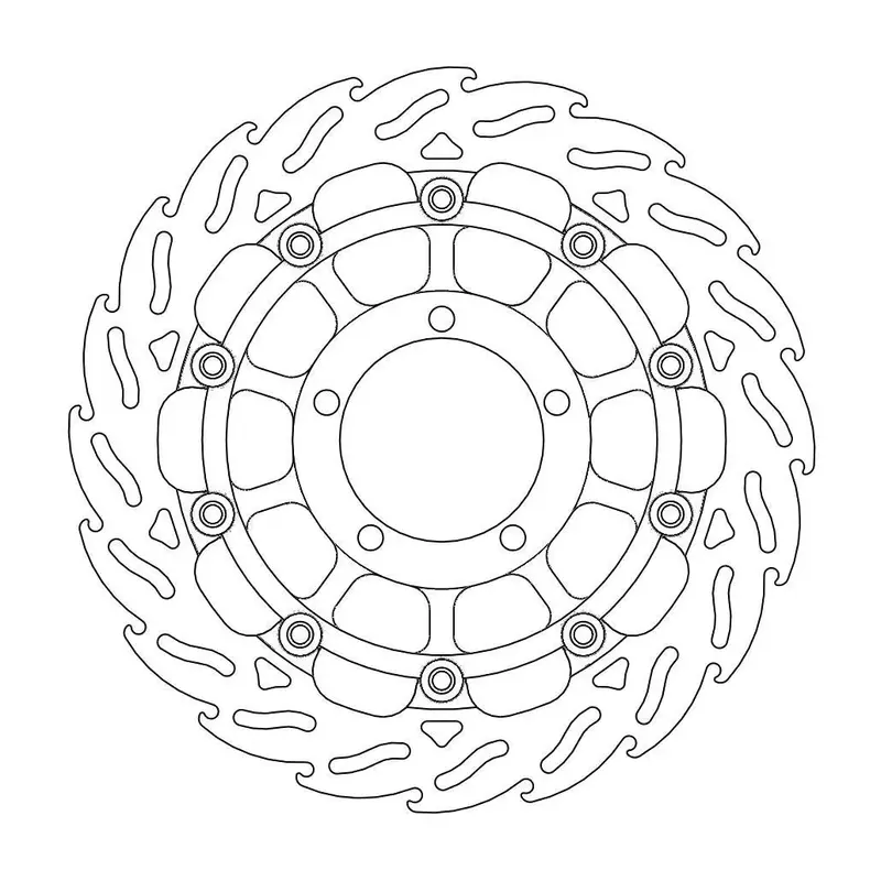 BRAKE ROTOR FLOATING FLAME BLACK