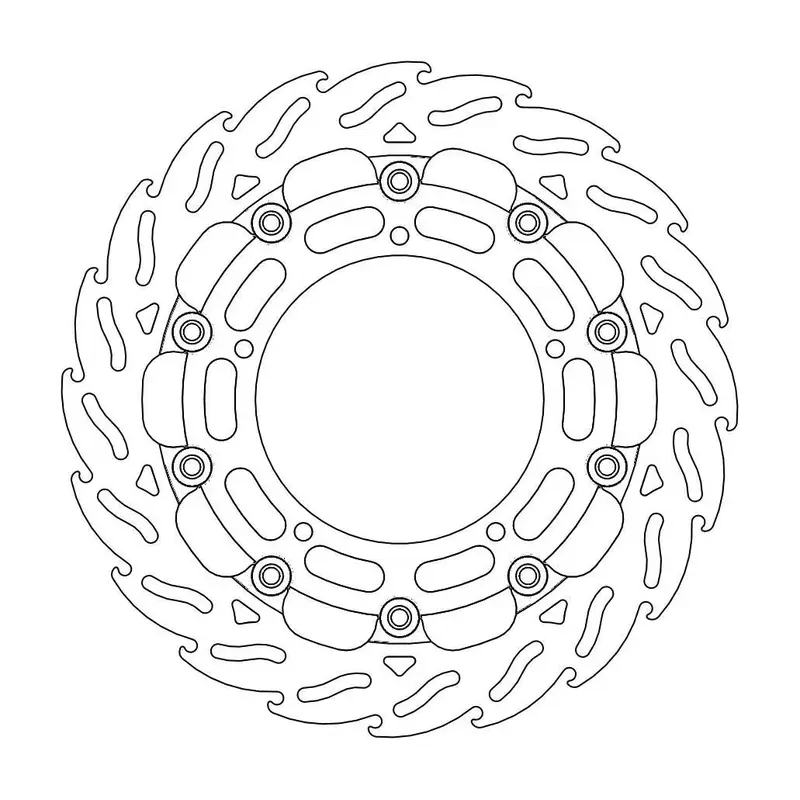 BRAKE ROTOR FLOATING FLAME BLACK