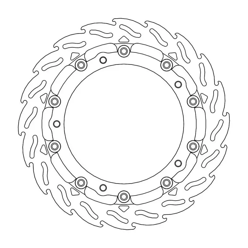 BRAKE ROTOR FLOATING FLAME BLACK