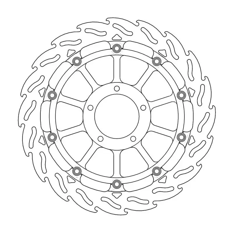 BRAKE ROTOR FLOATING FLAME BLACK