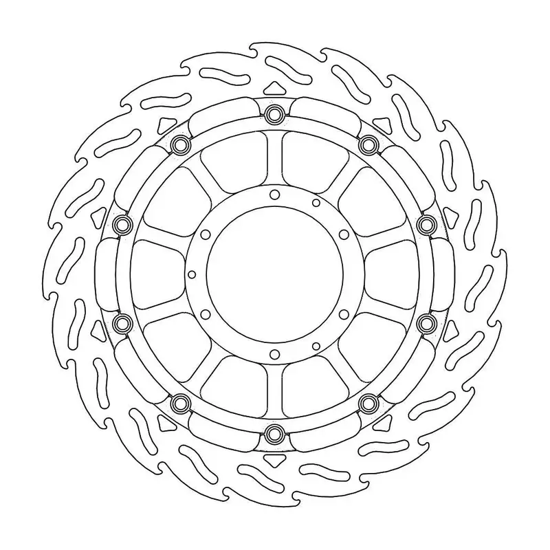 BRAKE ROTOR FLOATING FLAME BLACK