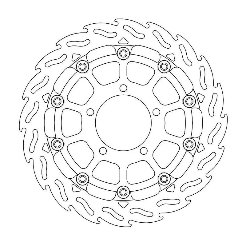 BRAKE ROTOR FLOATING FLAME BLACK