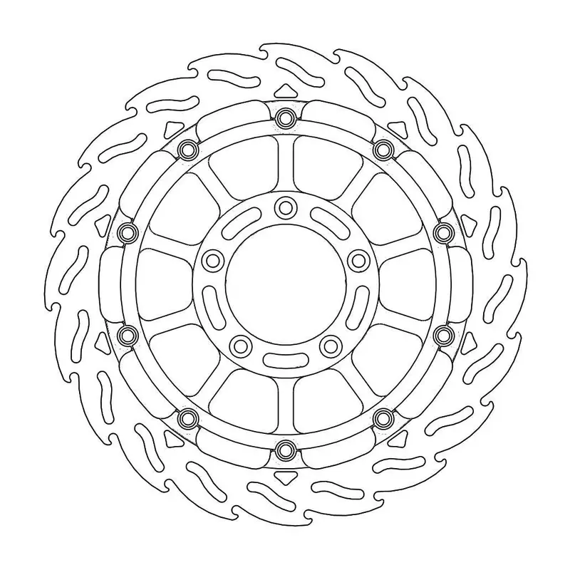 BRAKE ROTOR FLOATING FLAME BLACK