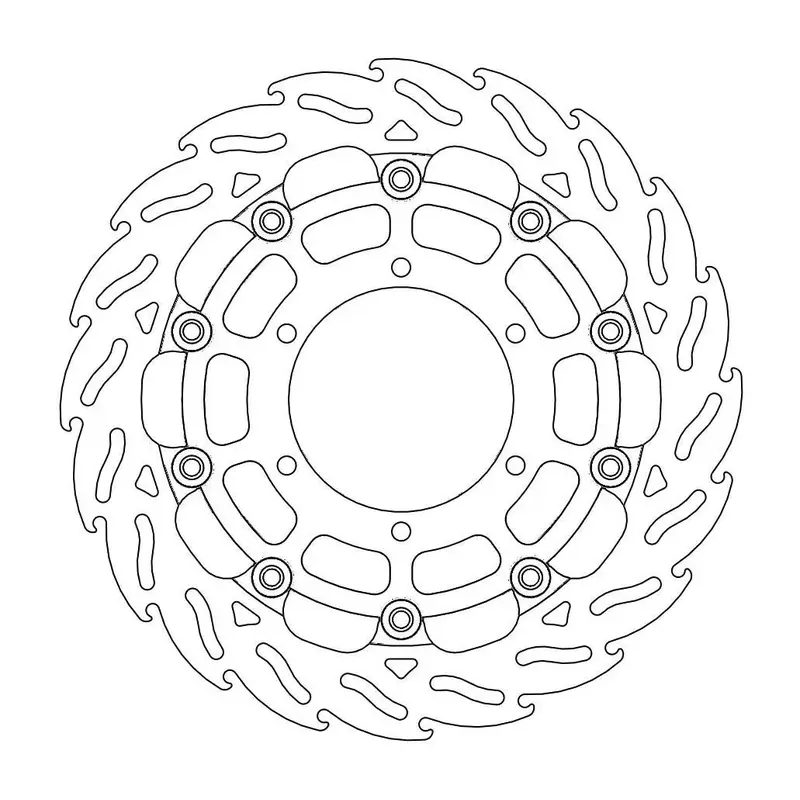 BRAKE ROTOR FLOATING FLAME BLACK