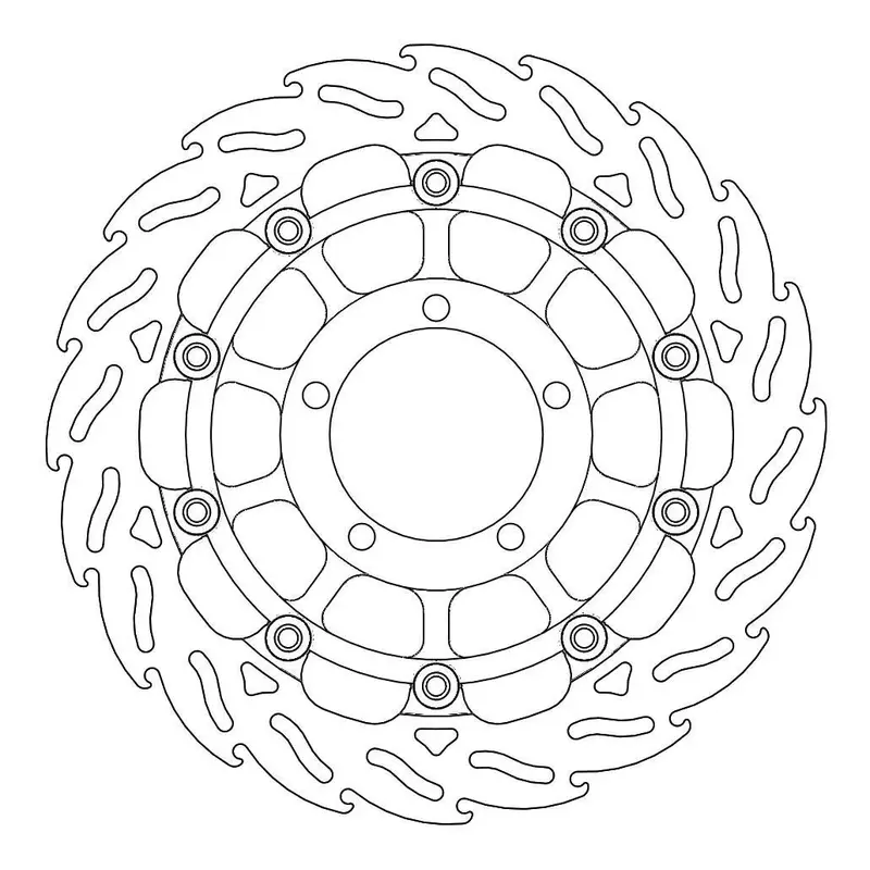 BRAKE ROTOR FLOATING FLAME BLACK