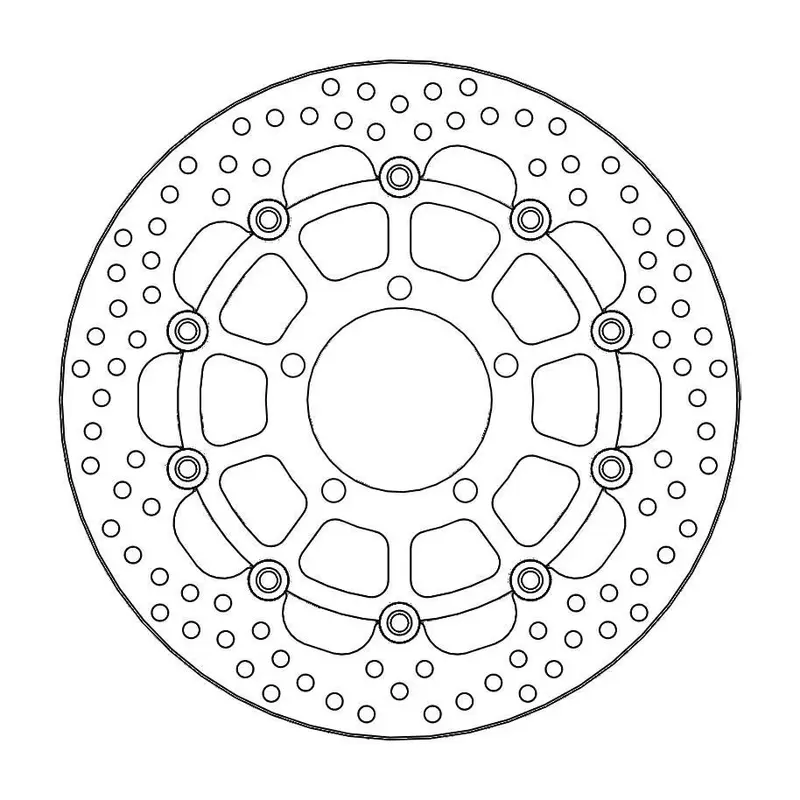 BRAKE ROTOR FLOATING HALO ROUND BLACK