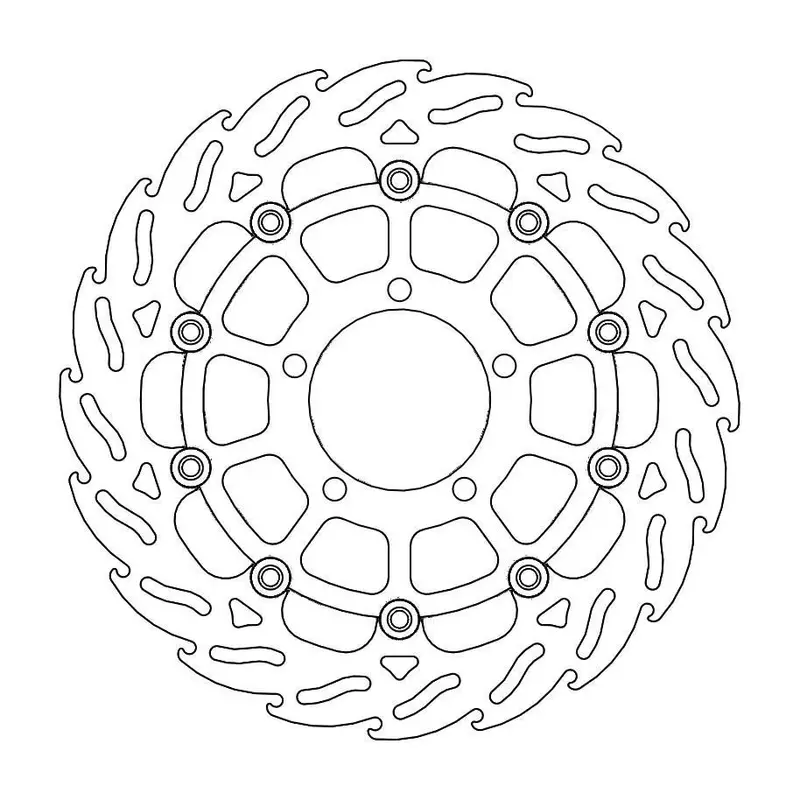 BRAKE ROTOR FLOATING FLAME BLACK